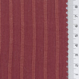 Burgundy - Jacquard Stripe Lyocell Nylon Woven Fabric - FAB1877
