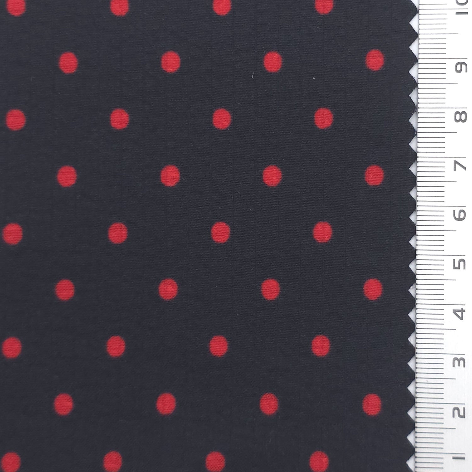 Polka Dot Polyester Woven Fabric - FAB1972 - Black