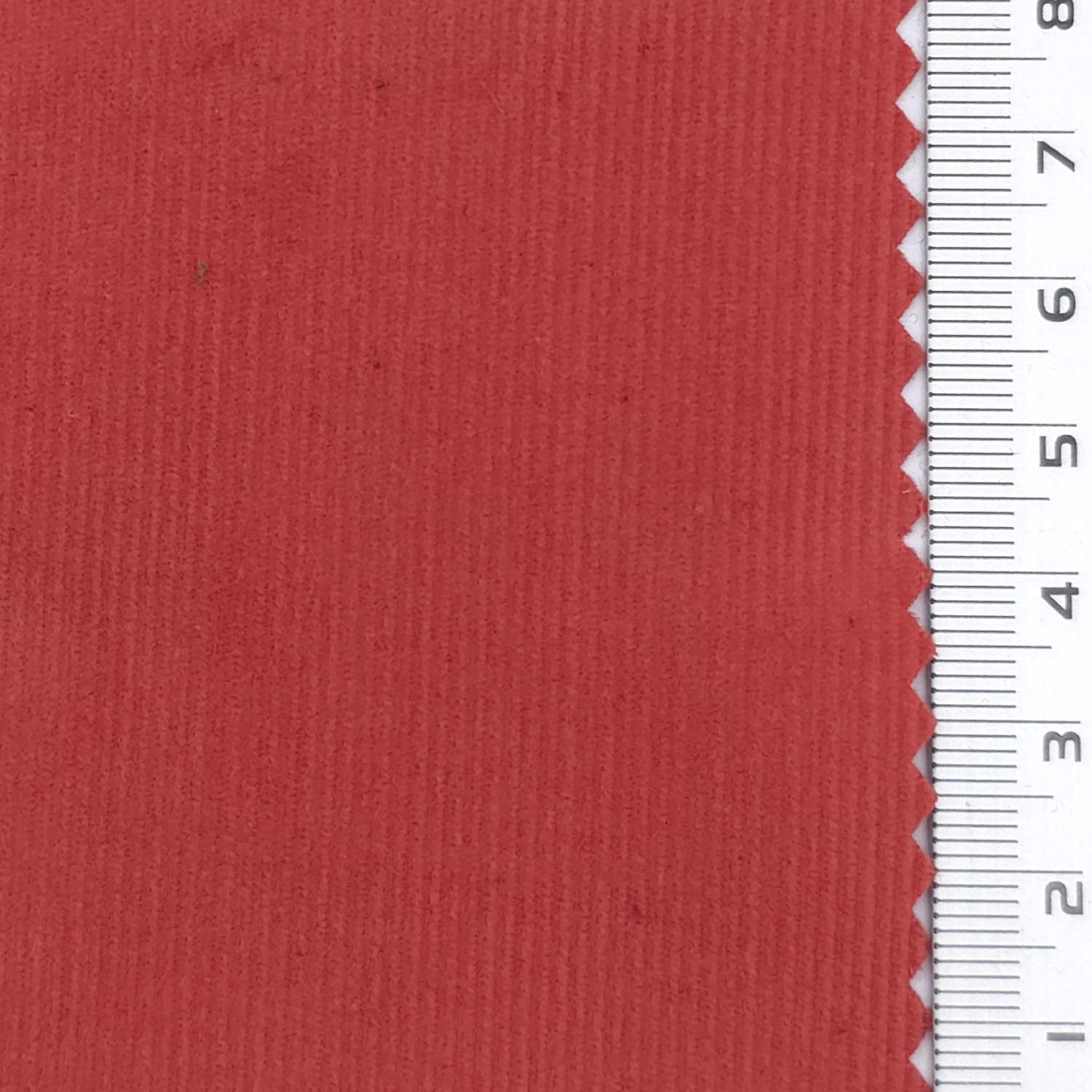 21 Wale Solid Corduroy Cotton Woven Fabric - FAB 1747 - V2-12: Brick Red