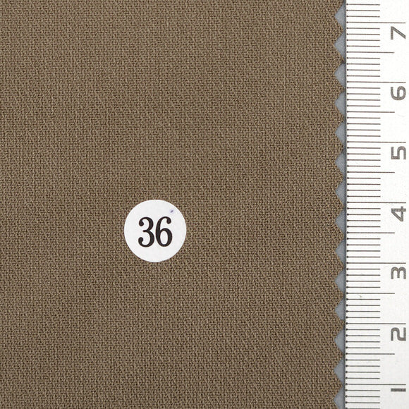 Solid Twill Polyester Spandex Rayon Woven Fabric - FAB1737 - Medium Brown