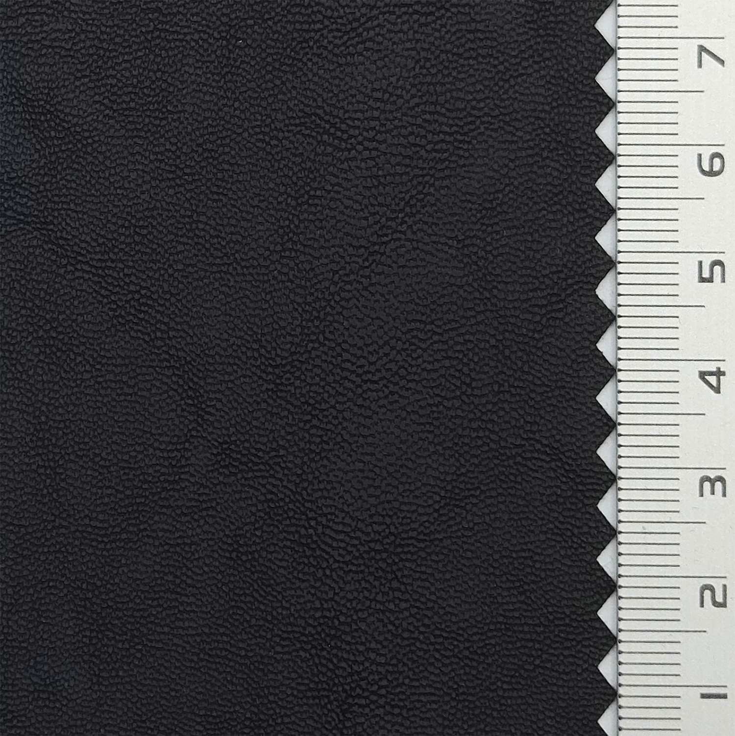 Soft Solid Leather Rayon Polyurethane Woven Fabric - FAB 1805 - 12.Black