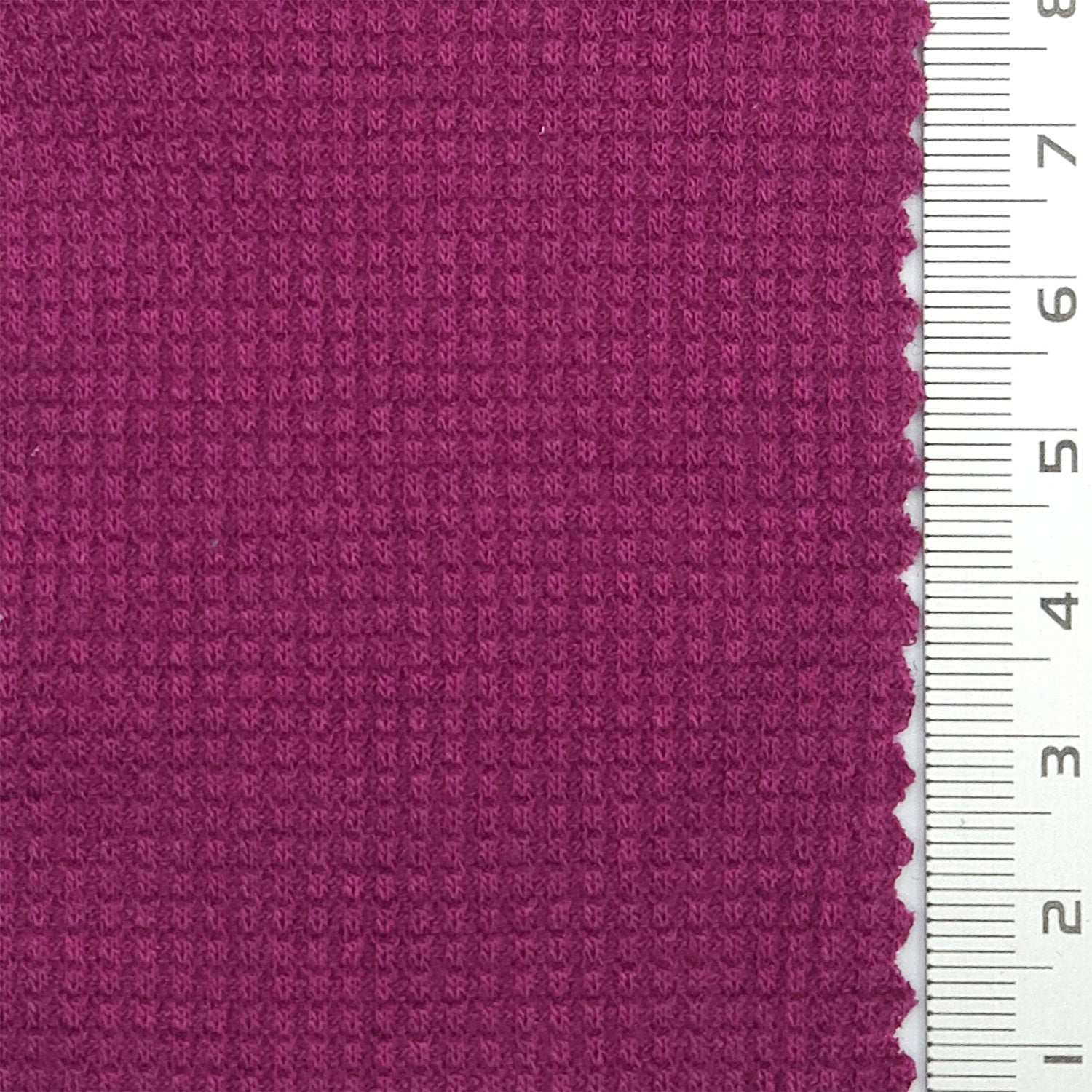 Solid Waffle Spandex Rayon Polyester Knit Fabric - FAB 1809 - 12.Burgundy