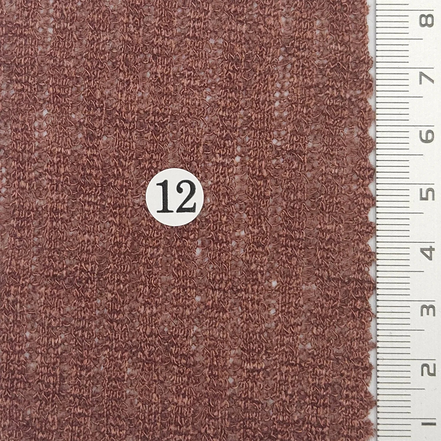 Solid Rib Polyester Spandex Knit Fabric - FAB 1767 - 12.Russet brown
