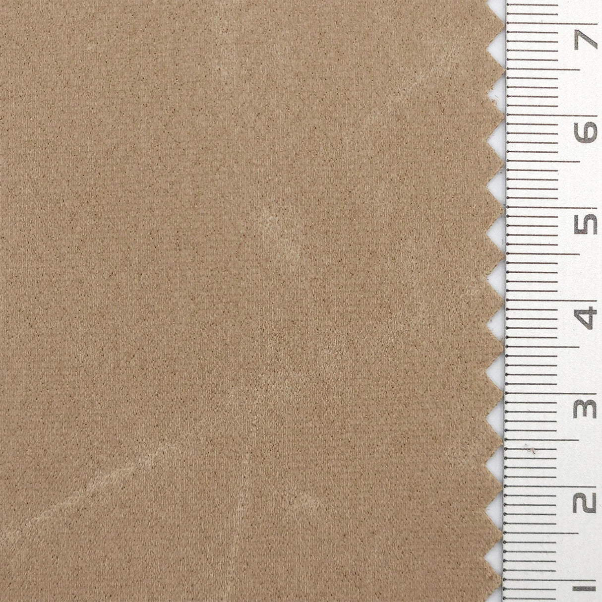 Solid Crack Suede Polyurethane Polyester Knit Fabric - FAB1764 - Beige