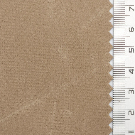 Solid Crack Suede Polyurethane Polyester Knit Fabric - FAB1764 - 1.Grey-2.Sage-3.Chocolate-4.Pink-5.Dark Brown-6.Brown-7.Taupe-8.Black-9.Khaki-10.Dark Brown 