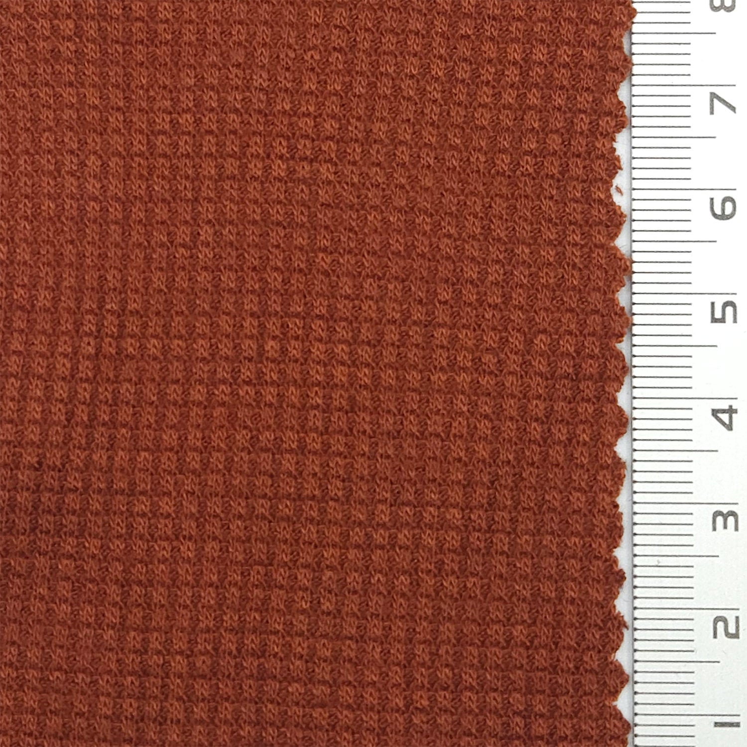 Solid Waffle Spandex Rayon Polyester Knit Fabric - FAB 1809 - 13.Brick
