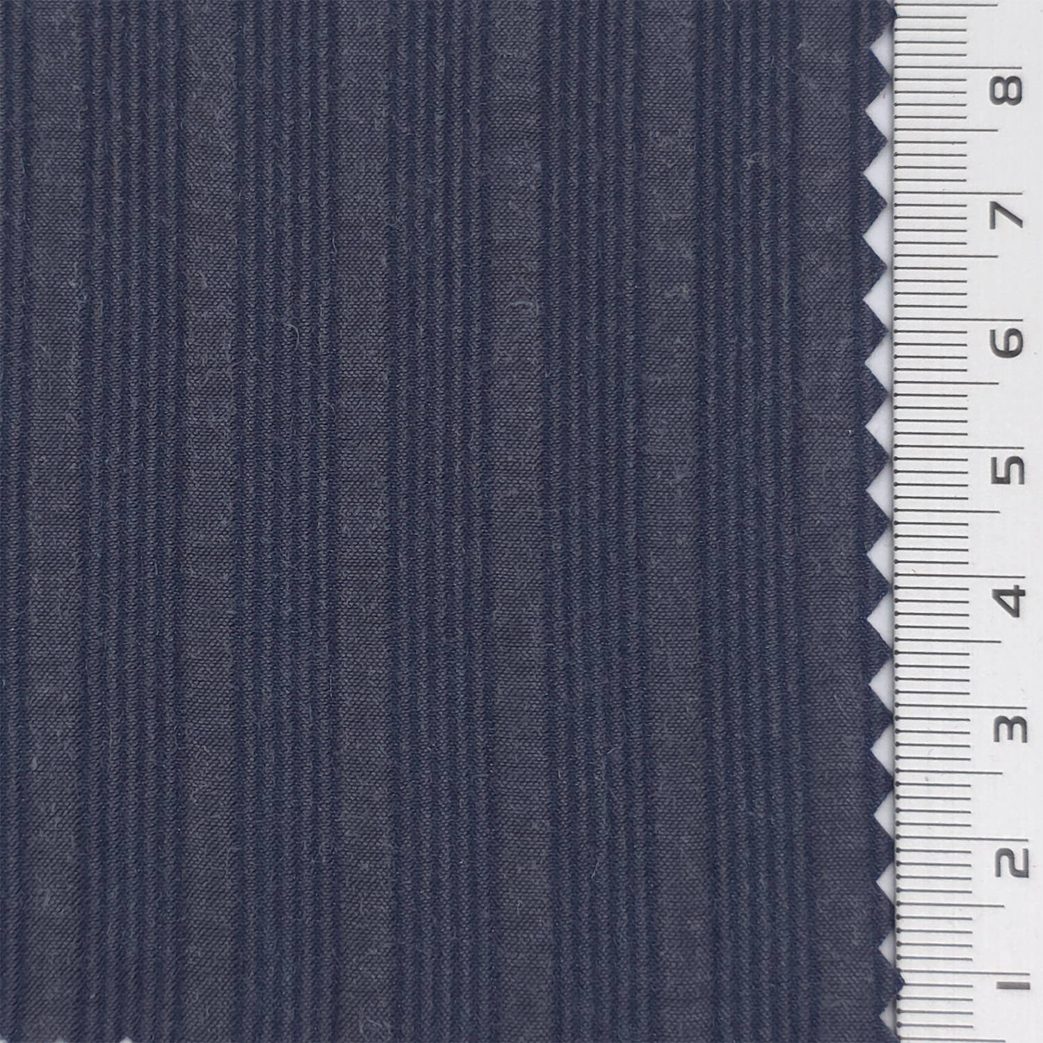 Navy Blue - Jacquard Stripe Lyocell Nylon Woven Fabric - FAB1877