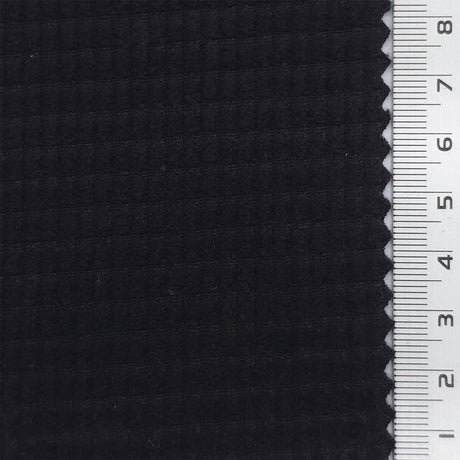 Black - 8 Wale Textured Corduroy Poly Woven Fabric - FAB1874