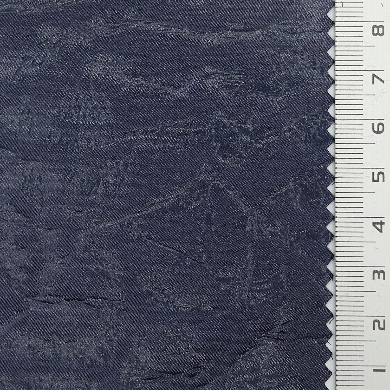Solid Crease Satin Polyester Woven Fabric - FAB 1791 - 13.Navy blue
