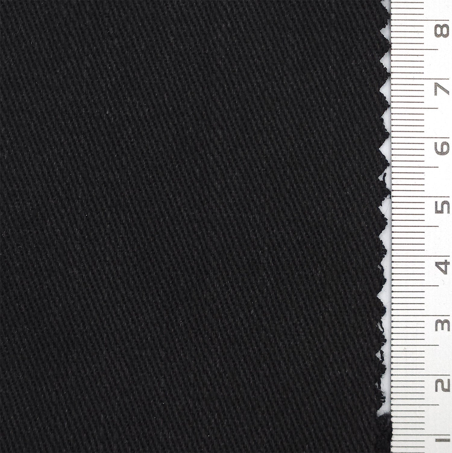 Solid Twill Slub Cotton Woven Fabric - FAB 1758 - 13.Black