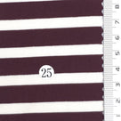 1: Light Blue-2: Pink Beige-3: Navy Blue-4: Dusty Rose-5: Dark Brown - Stable Medium Weight Striped Poly Cotton Span Ponte Knit Fabric - FAB 1922