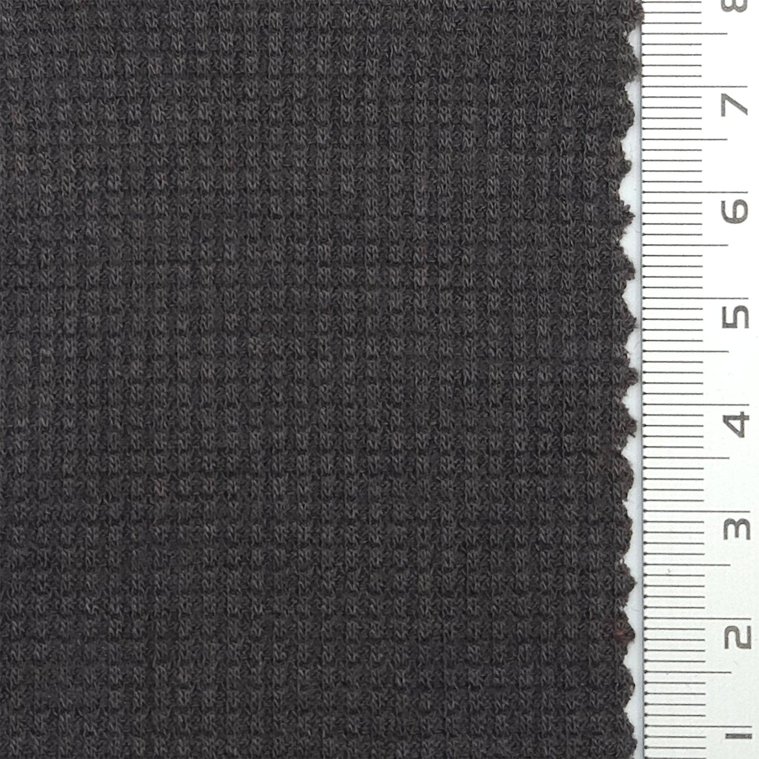 Solid Waffle Spandex Rayon Polyester Knit Fabric - FAB 1809 - 14.Brown
