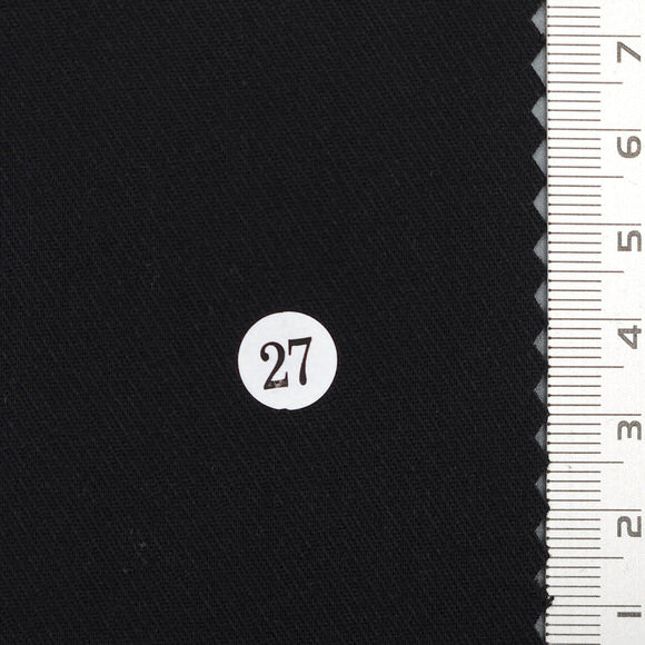 Solid Twill Polyester Spandex Rayon Woven Fabric - FAB1737 - Black