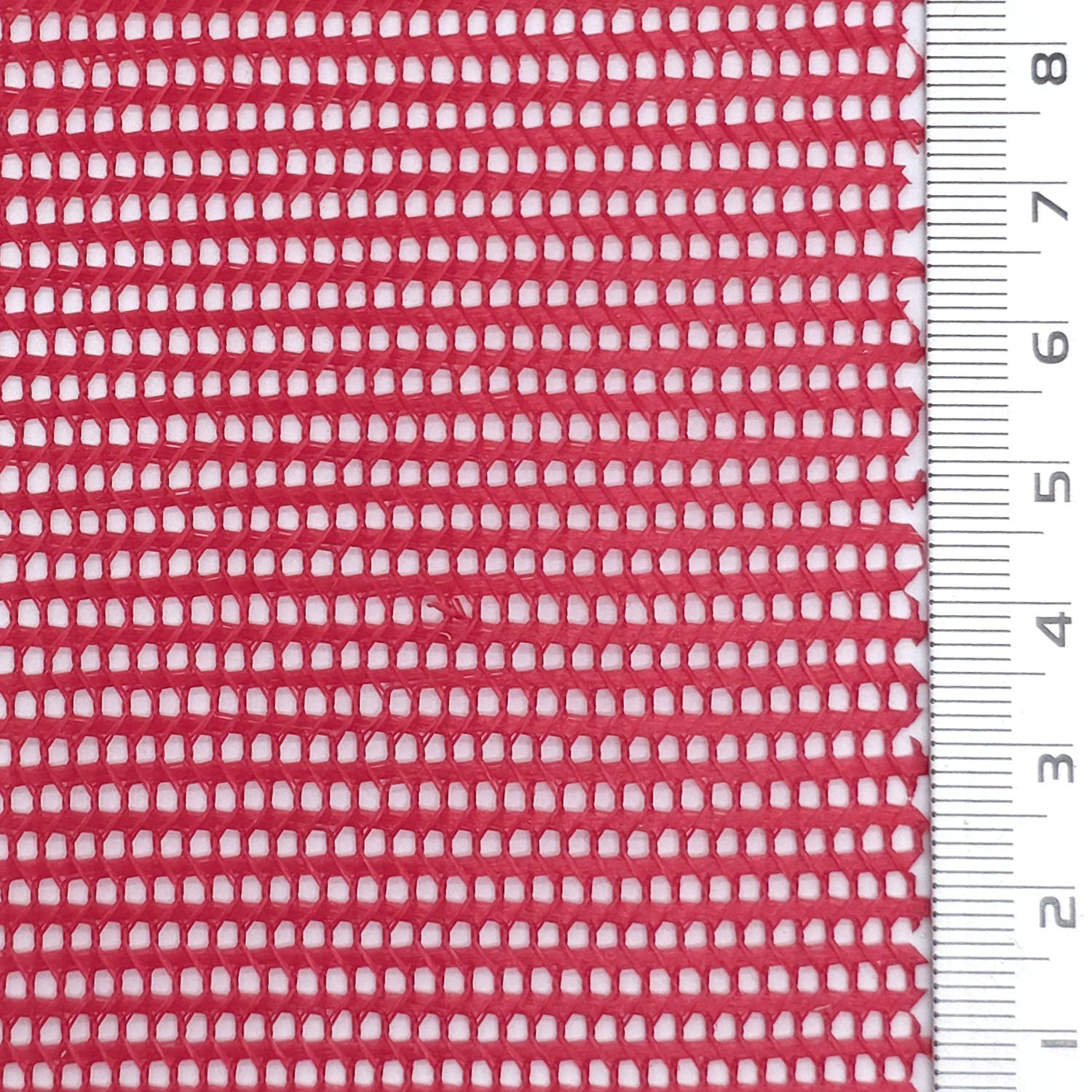 Resin Finished Rigid Nylon Mesh Knit Fabric - FAB1943 - Crimson