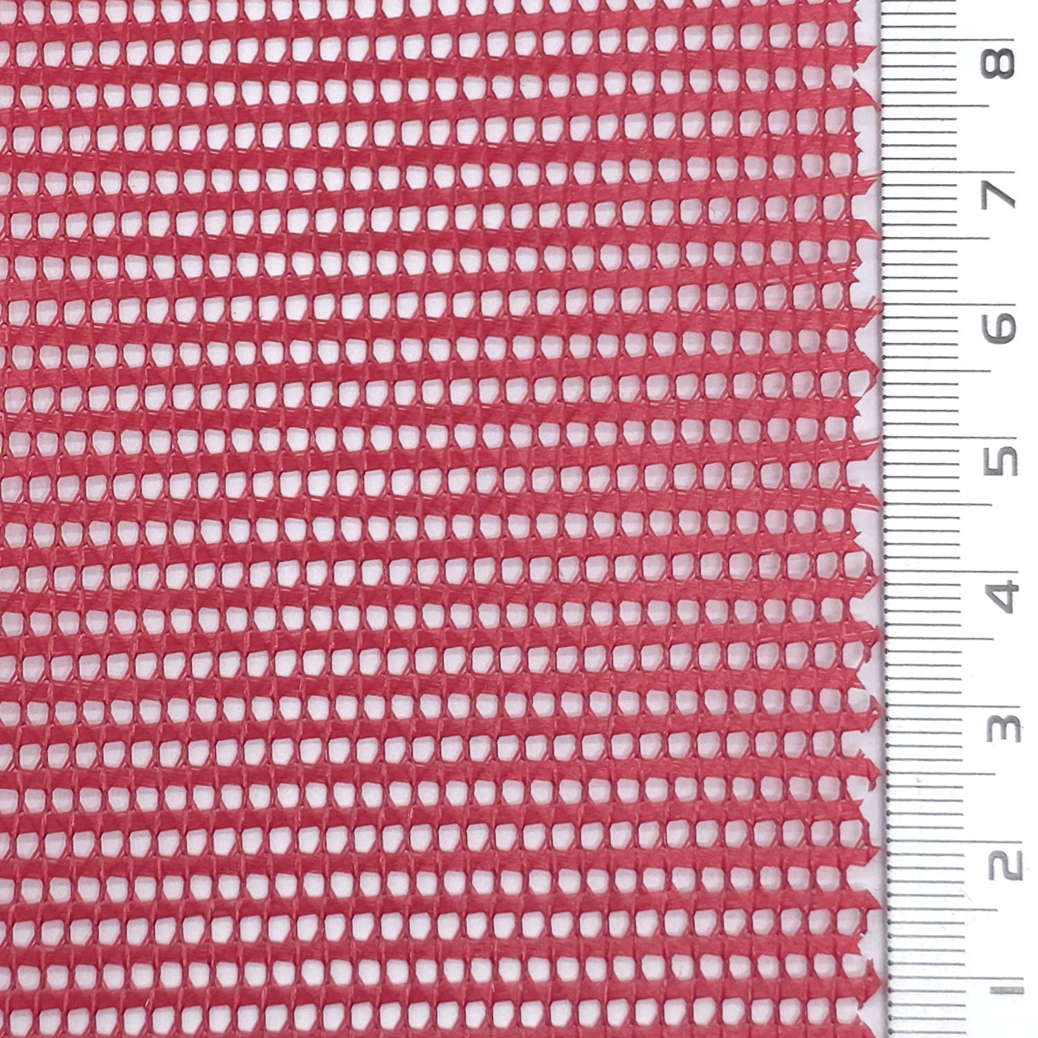 Resin Finished Rigid Nylon Mesh Knit Fabric - FAB1943 - Raspberry