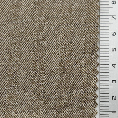 Herringbone Enzyme Washing Rayon Spandex Cotton Linen Woven Fabric - FAB1652 - 1.Echo Blue-2.Tower Grey-3.Gimblet-4.Mercury-5.Chatelle-6.Bizarre-7.Bison Hide-8.Sisal-9.Casper-10.N/A 