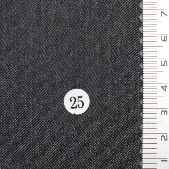 Solid Twill Polyester Spandex Rayon Woven Fabric - FAB1737 - Charcoal Gray