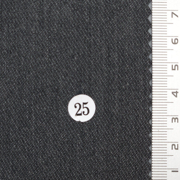 Solid Twill Polyester Spandex Rayon Woven Fabric - FAB 1737 - 16.Charcoal Gray