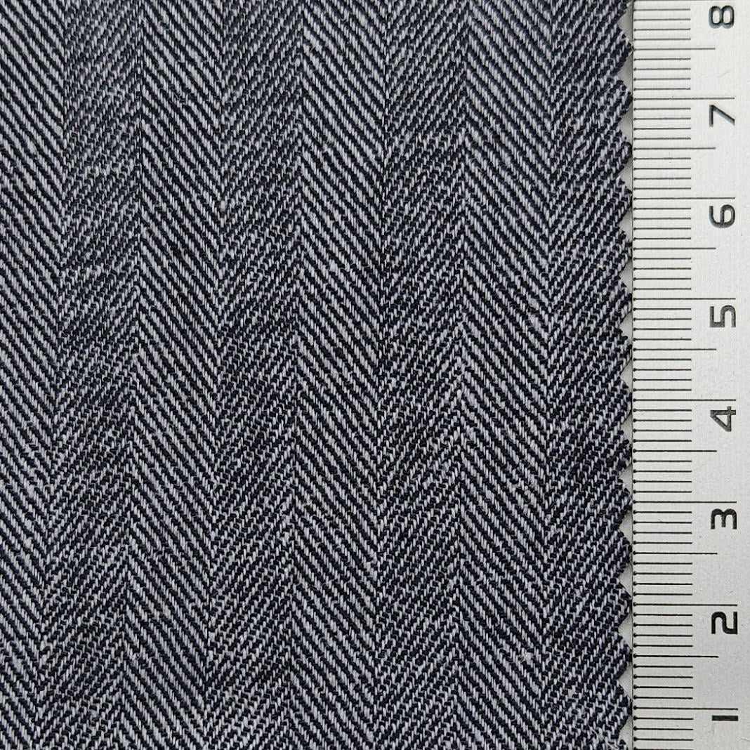 Herringbone Enzyme Washing Rayon Spandex Cotton Linen Woven Fabric - FAB1652