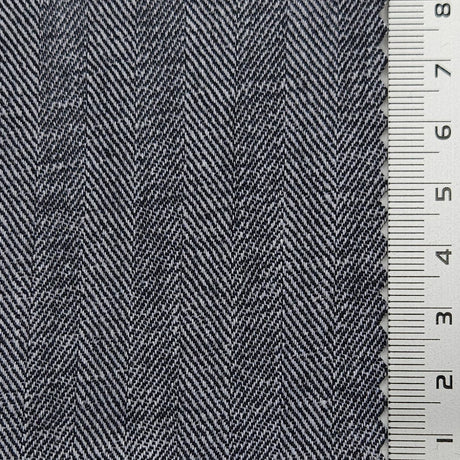 Herringbone Enzyme Washing Rayon Spandex Cotton Linen Woven Fabric - FAB1652 - 1.Echo Blue-2.Tower Grey-3.Gimblet-4.Mercury-5.Chatelle-6.Bizarre-7.Bison Hide-8.Sisal-9.Casper-10.N/A 