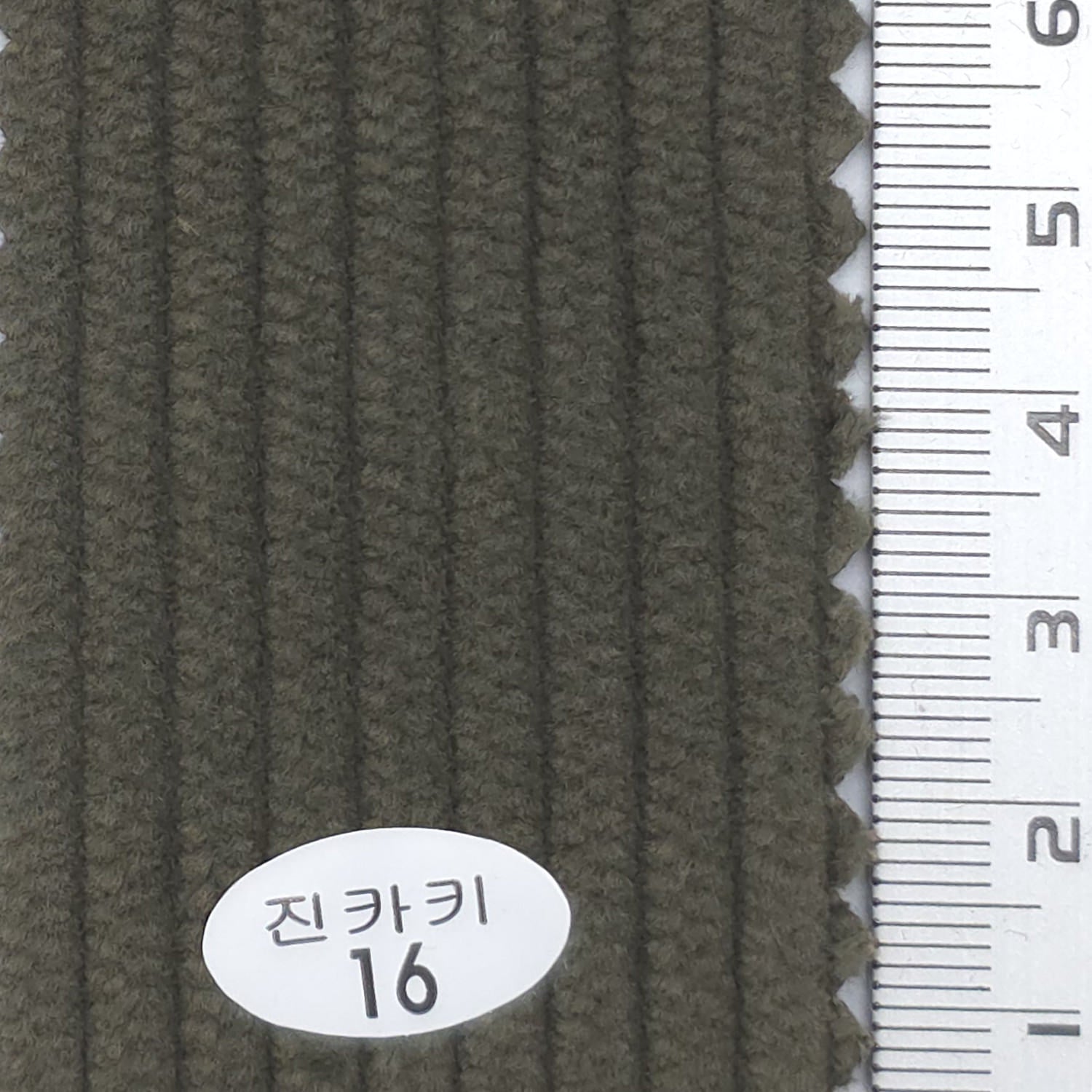 Dark Khaki - 6Wale Solid Corduroy Cotton Woven Fabric - FAB 1656