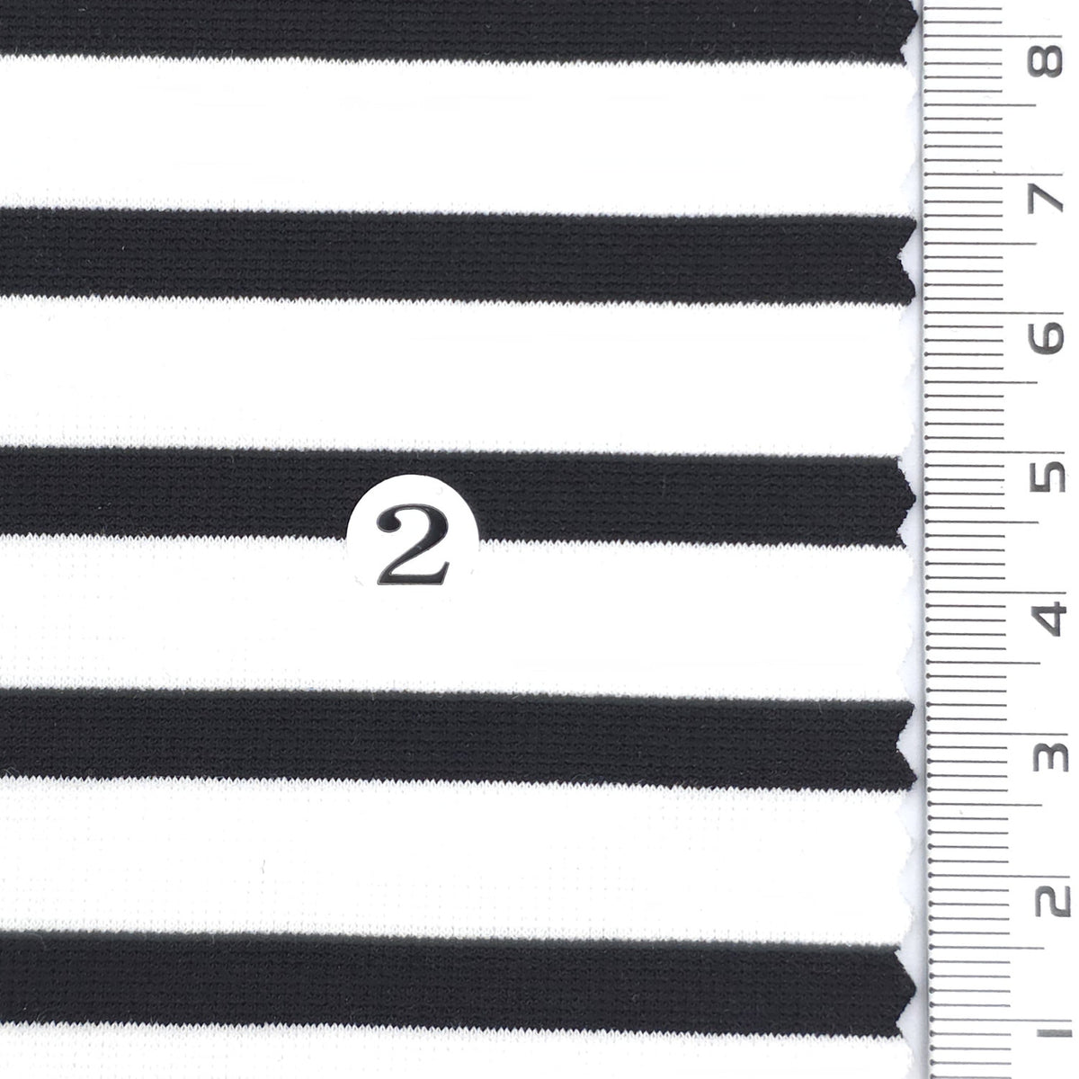 1: Light Blue-2: Pink Beige-3: Navy Blue-4: Dusty Rose-5: Dark Brown - Stable Medium Weight Striped Poly Cotton Span Ponte Knit Fabric - FAB 1922