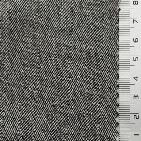 Herringbone Enzyme Washing Rayon Spandex Cotton Linen Woven Fabric - FAB1652 - 1.Echo Blue-2.Tower Grey-3.Gimblet-4.Mercury-5.Chatelle-6.Bizarre-7.Bison Hide-8.Sisal-9.Casper-10.N/A 