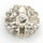 18~25mm Silver Rhinestone Cluster Button, Geometric Crystal Design, Sparkling Accent - FBTN239 - Silver / 18mm-Silver / 25mm 