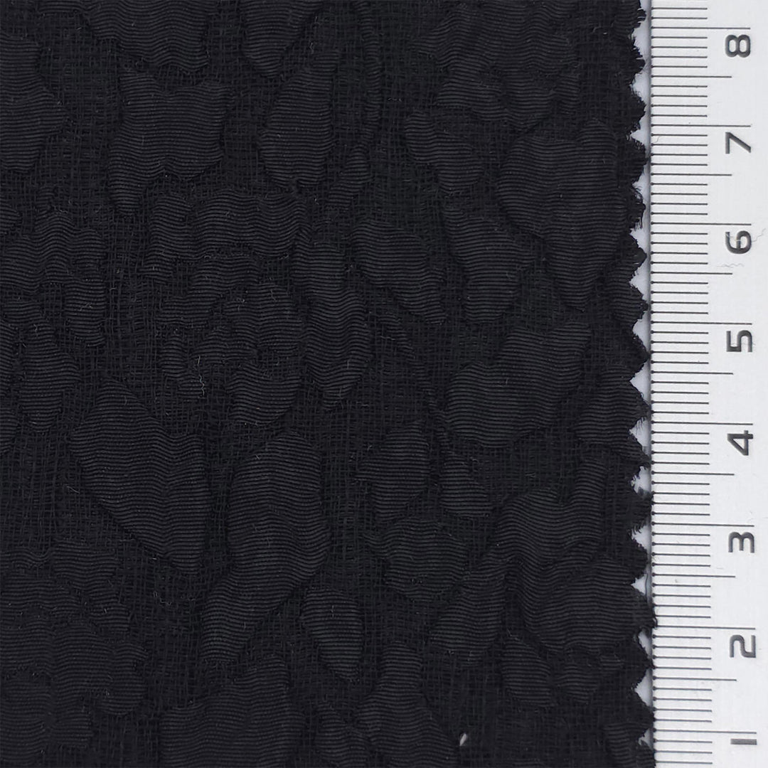 1: Black-2: White-3: Cream-4: Pink-Swatch - Jacquard Poly Woven Fabric - FAB 1879