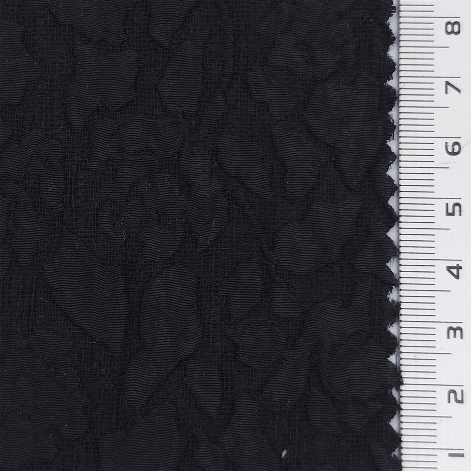 Black - Jacquard Poly Woven Fabric - FAB1879