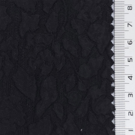Black - Jacquard Poly Woven Fabric - FAB1879