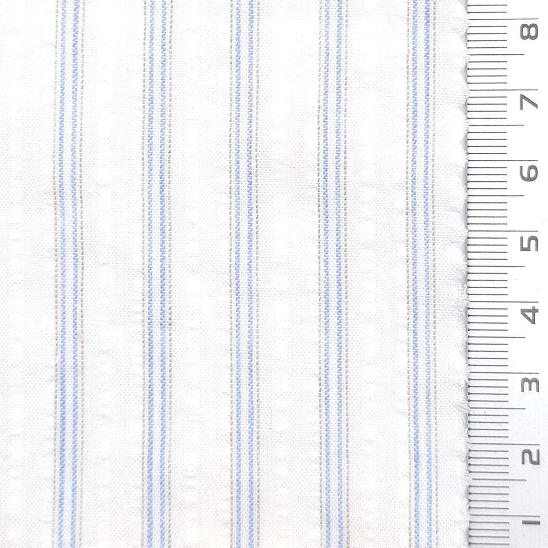 Bengal Stripe 100% Cotton Woven Fabric - FAB1968 - Blue