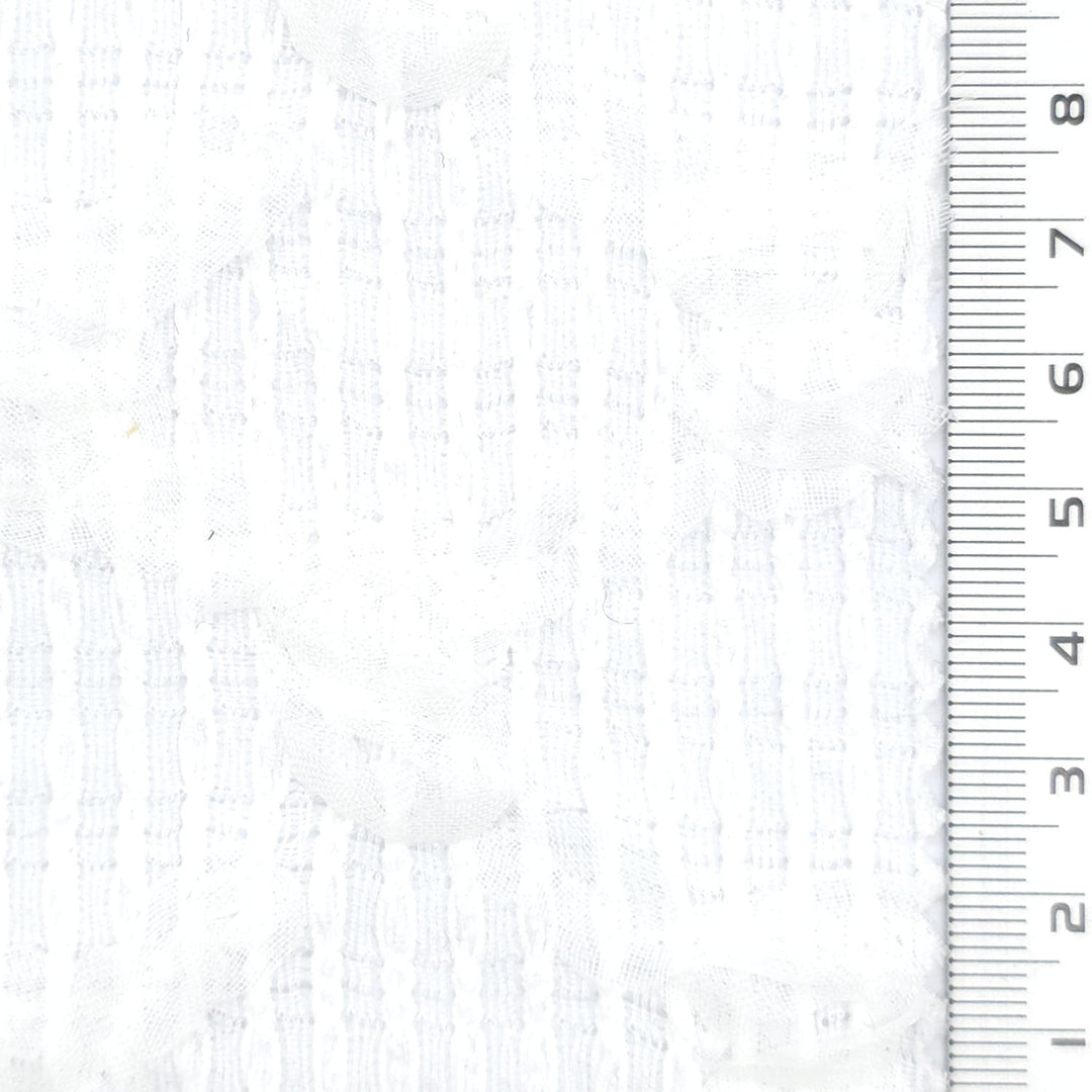 1: White-2: Black-Swatch - Medium Weight Raised Ribbon Textured Poly Span Jacquard Woven Fabric - FAB 1933