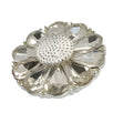 Large Crystal Petal Button, 25mm, Clear Rhinestones, Bridal & Fashion - FBTN262 - Silver / 25mm 