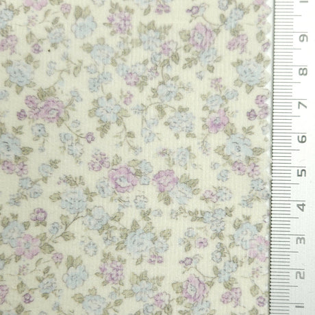 Print Floral Cotton Woven Fabric | FAB1579 | 1.Chatelle, 2.Blue Haze, 3.Conch, 4.Blue Haze, 5.Cello by Fabricis.com #