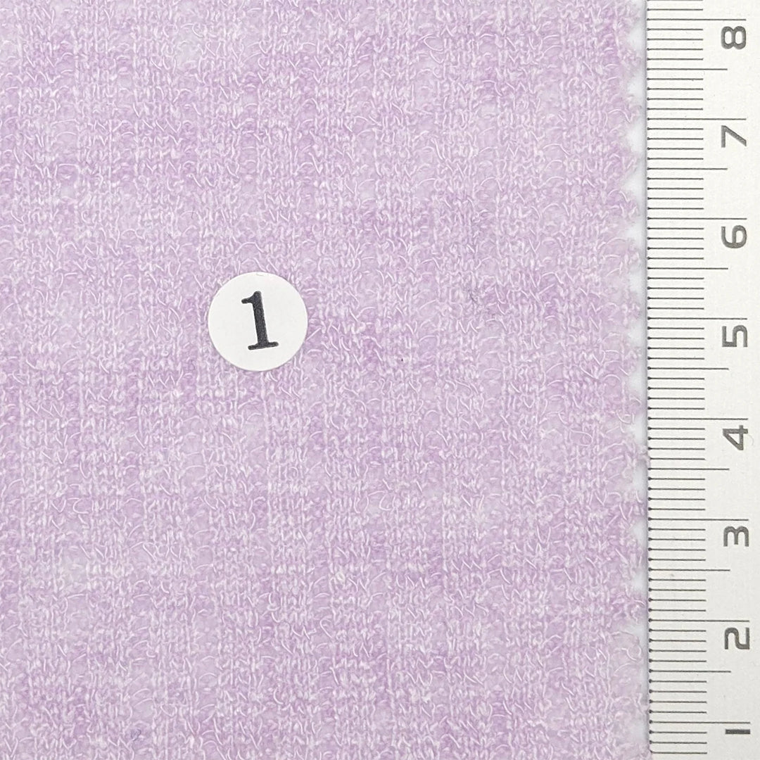 1.Lavender-2.Pale lemon-3.Salmon pink-4.Baby blue-5.Steel blue - Solid Rib Polyester Spandex Knit Fabric - FAB 1767