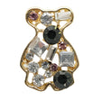 Teddy Bear Rhinestone Buttons, 23mm