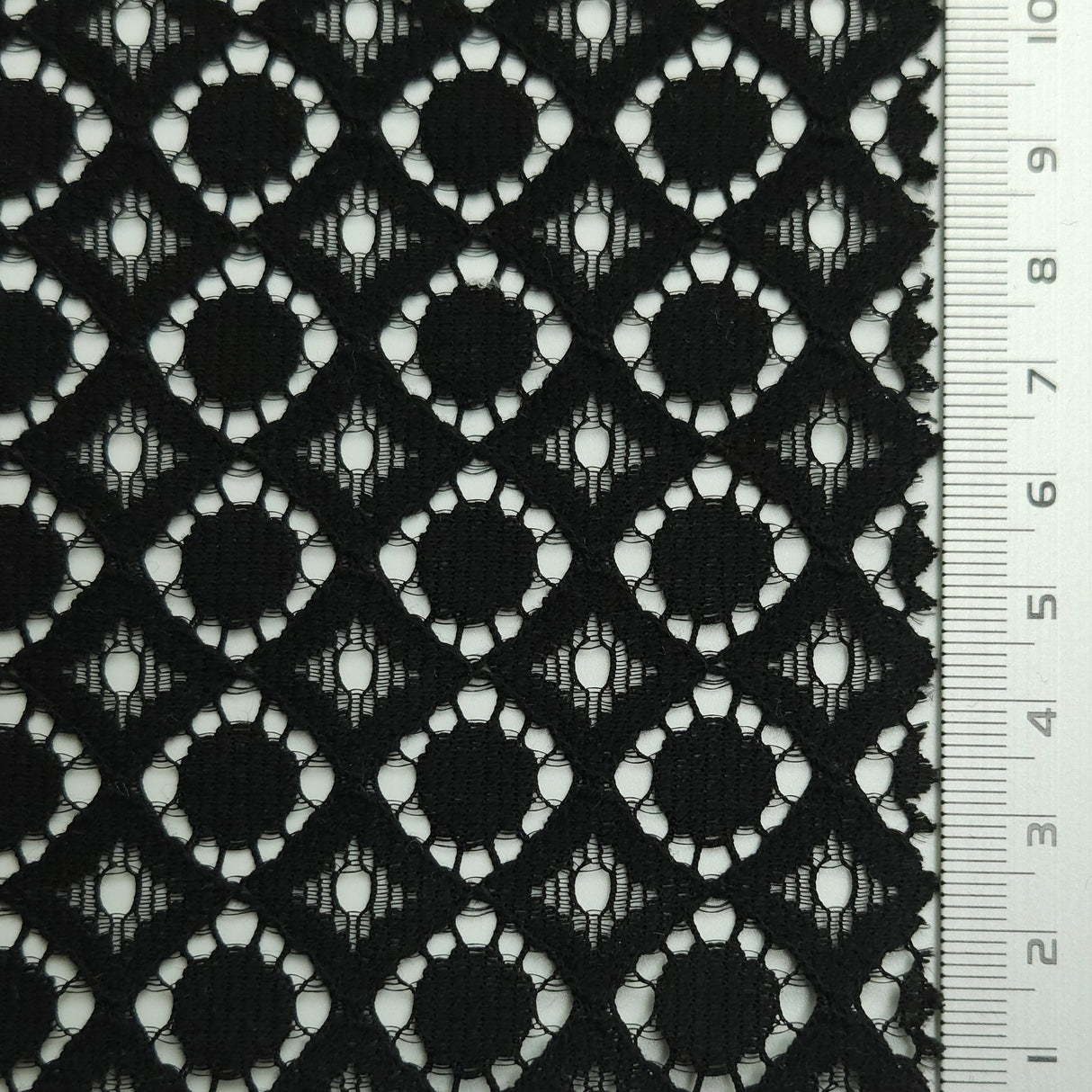 Solid Dot Lace Cotton Nylon Knit Fabric | FAB1560 | 1.Black, 2.White, 3.Ivory, 4.Pink, 5.Mint, 6.Beige by Fabricis.com #