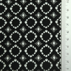 Solid Dot Lace Cotton Nylon Knit Fabric | FAB1560 | 1.Black, 2.White, 3.Ivory, 4.Pink, 5.Mint, 6.Beige by Fabricis.com #