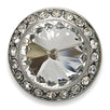 15~23mm Sparkling Clear Crystal Buttons - FBTN237 - Silver / 15mm-Silver / 18mm-Silver / 21mm-Silver / 23mm 