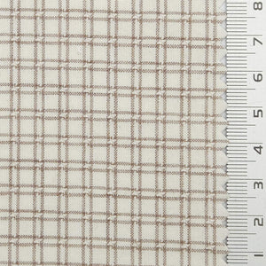 Monochrome Check YarnDyed Cotton Woven Fabric - FAB1800 - Light Beige Plaid