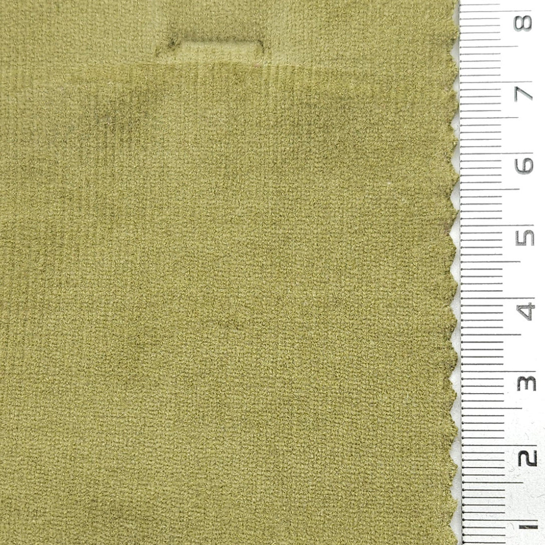 1.Husk-2.Sea Mist-3.Sage-4.Finlandia-5.Marzipan - 21 Wale Solid Corduroy Spandex Cotton Woven Fabric - FAB 1654