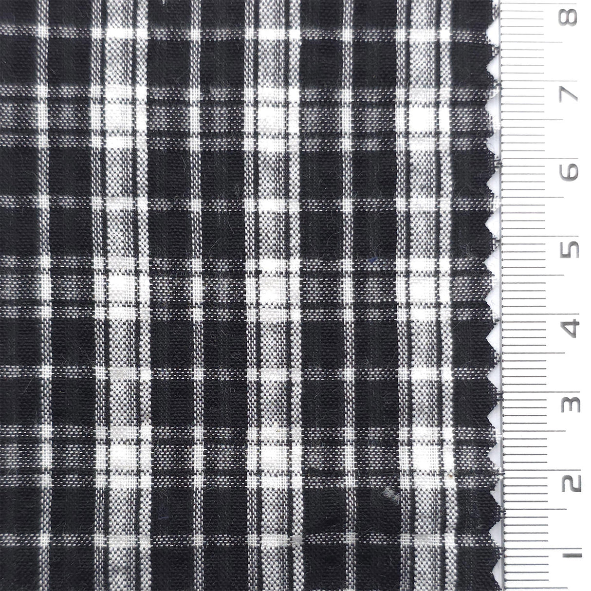 Black - Gingham Poly Cotton Woven Fabric - FAB1863