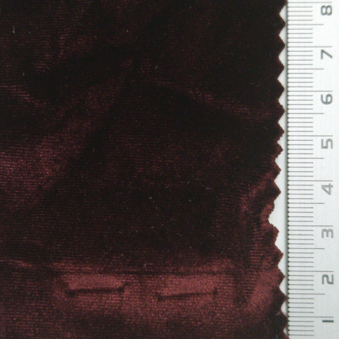 1.Wine-2.Beige-3.Grey-4.Green-5.Pink - Solid Stretch Velvet Spandex Polyester Knit Fabric - FAB 1584