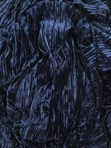 Solid Pleated Velvet Spandex Polyester Knit Fabric - FYD1721 - Dark Navy