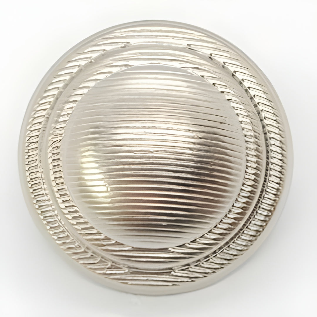 Nickel / 15mm-Nickel / 18mm-Nickel / 21mm-Nickel / 23mm-Nickel / 25mm - 15/18/21/23/25mm Nickel Circle Button, Cast Metal Shank Button, Semi Gloss Finish - FBTN264