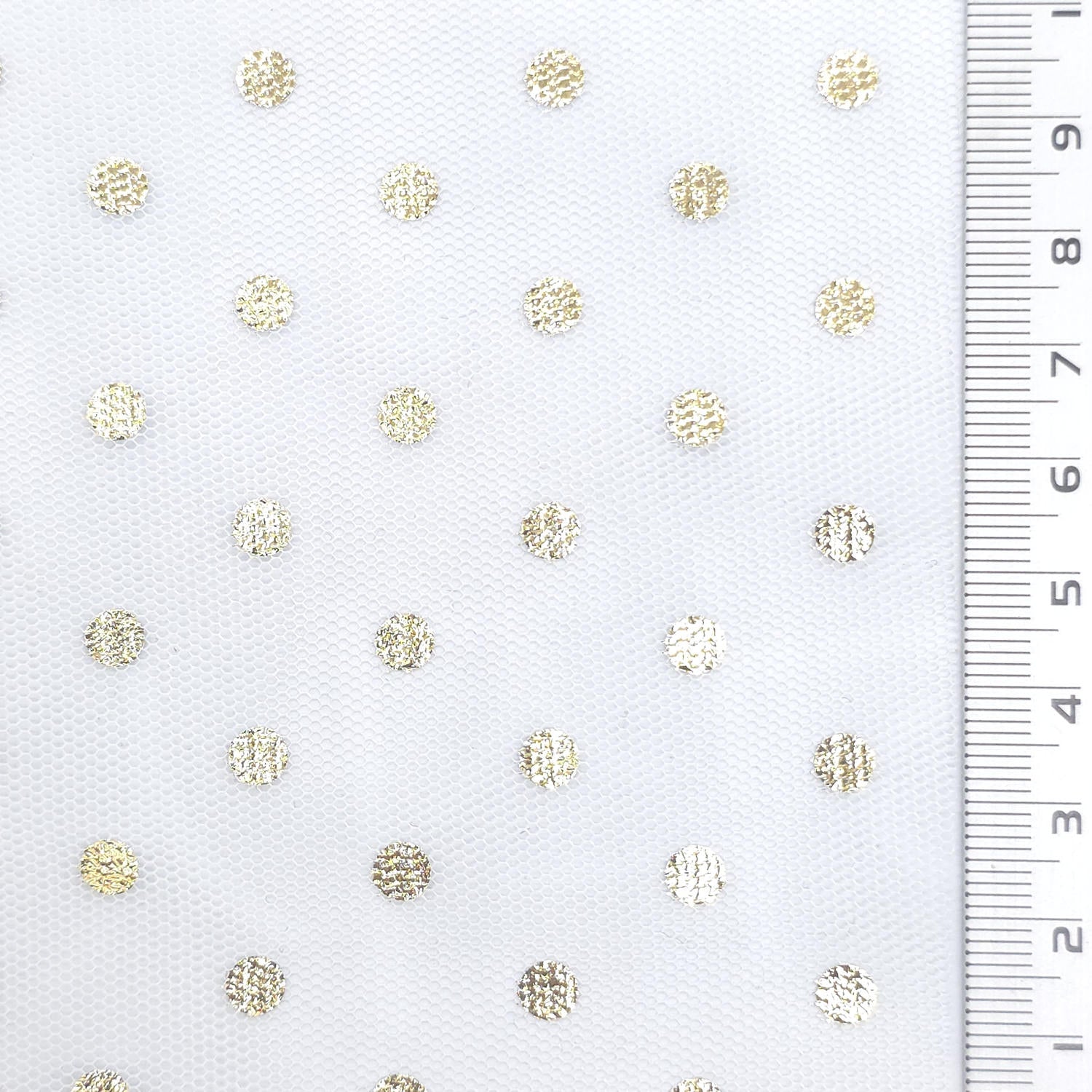 Foil Dot Polyester Knit Fabric - FAB1951 - Ivory