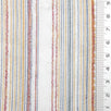 White Multi-color Striped Textured Cotton Poly Woven Fabric - FAB1827