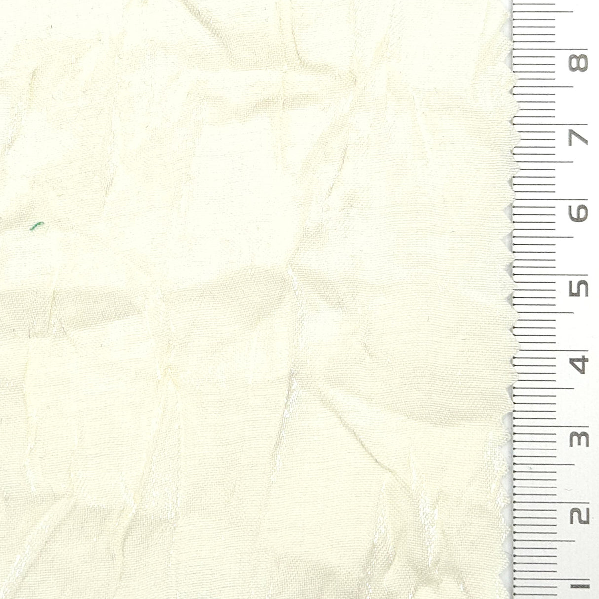 Solid Crinkled Satin Polyester Rayon Woven Fabric - FAB1793 - Cream