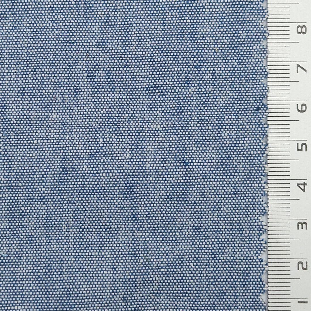 1.Medium denim blue-2.Dark navy blue-3.Light powder blue-4.Soft yellow/chartreuse-5.Blush pink - Solid Oxford Cotton Linen Polyester Woven Fabric - FAB 1790